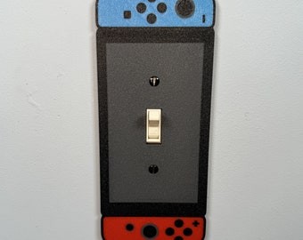 Nintendo Switch Light Switch Toggle Rocker Cover Plate- Game Room- Wall art- Gamer Decor - Video Game Gift
