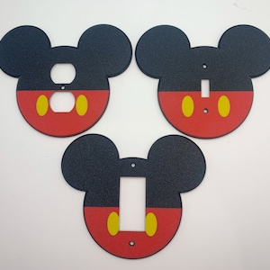 Boy Mouse Magic Ears Head Light Switch Cover | Mouse Electrical Outlet Cover - Toggle, Rocker, and Electric Outlet 26 Colors!