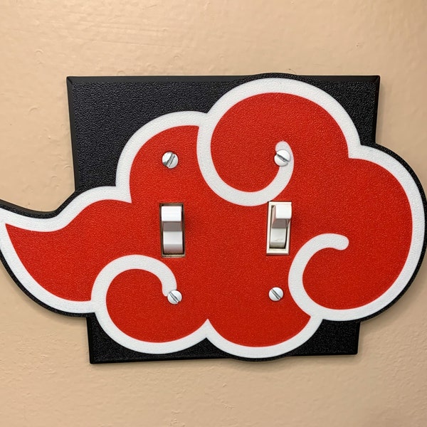 CLOUD anime wall plate double switch cover.