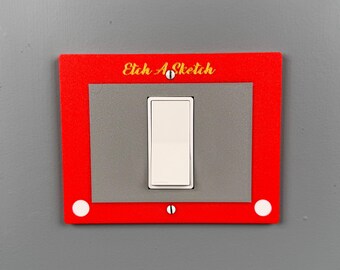 Etch a Sketch Rocker Light Switch Cover | Pixar Style Kids Room Decor | Custom Wall Plate | Nurseries | Baby Boy Room | Andy