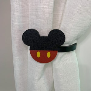 Boy Mouse Curtain Holdbacks/Tiebacks 3D Printed Plastic (Set of 2)