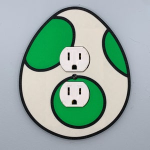 YOSHI EGG Mario Bros. OUTLET Cover Plate-Rocker Nintendo video game decor Gfci