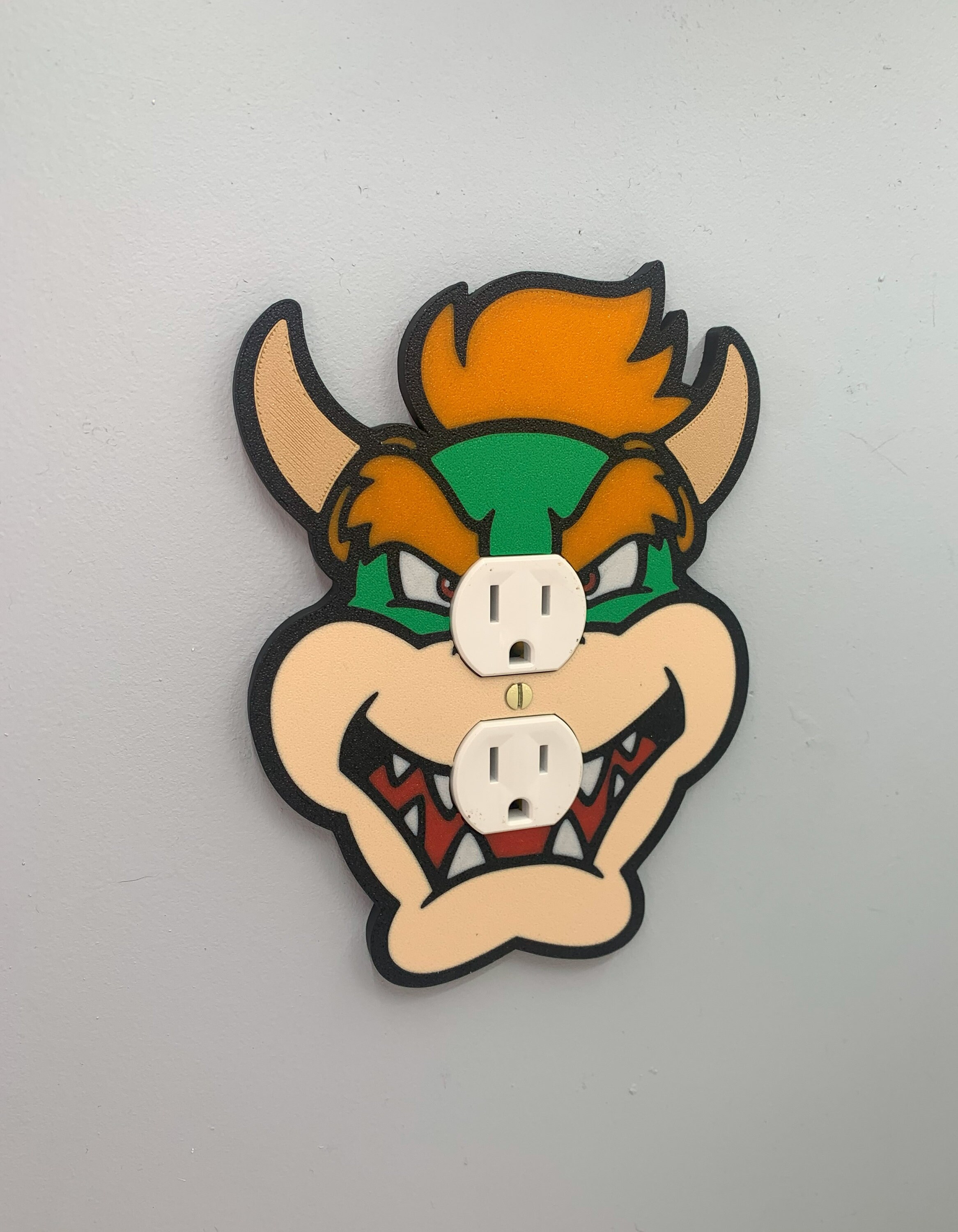 BOWSER FACE Outlet Cover Plate | Super Mario Room Wall Plate | GFCI -  Nintendo Video Game Decor Kids Bedroom Idea Game Room Gift - Etsy, image size:2333x3000