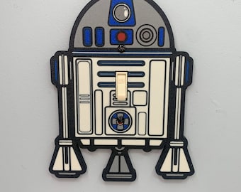 R2D2 light switch cover- Gift for him or her- Star Wars Room decor- wall art