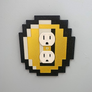 COIN Mario Bros. OUTLET Switch Cover Plate Nintendo video game decor