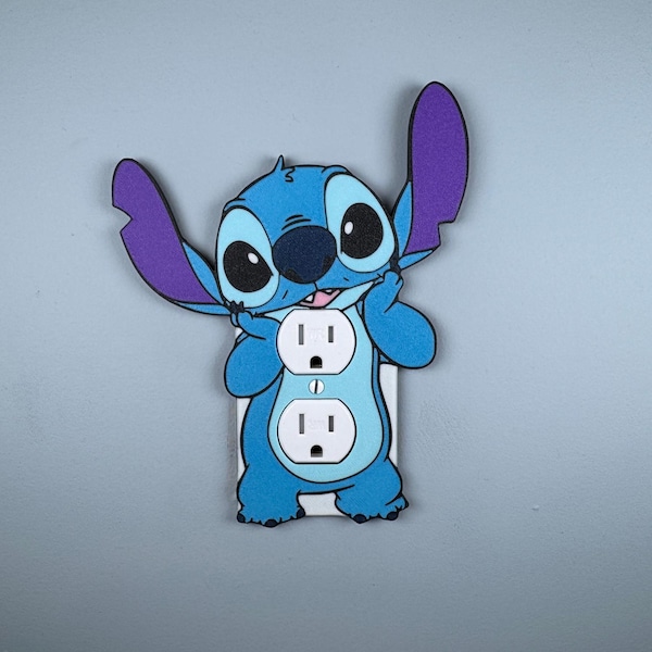 Stitch Outlet Cover | Toggle Cover Plate | Room Decor | Fun Wall Art