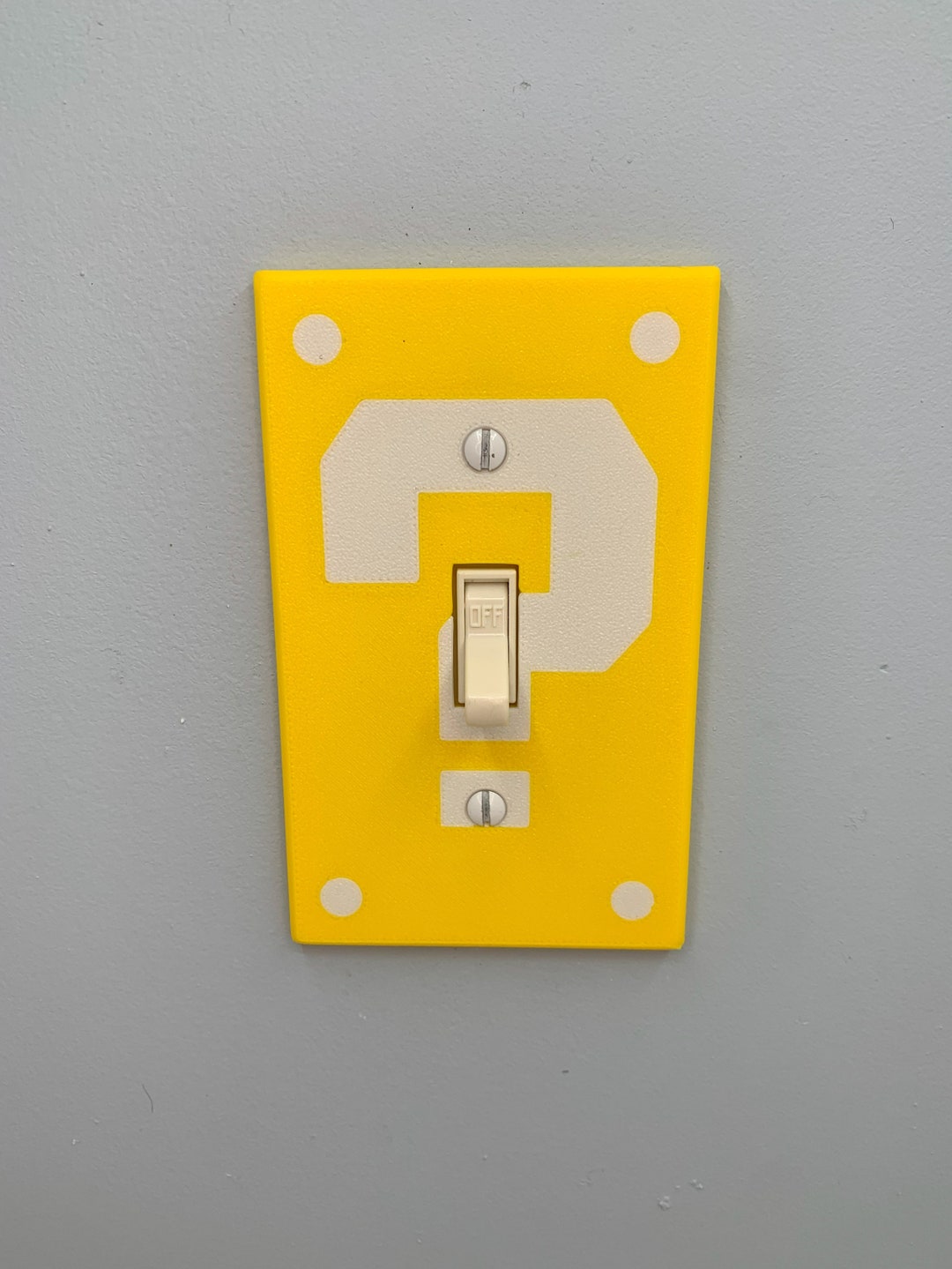 Question Block SINGLE Light Switch Cover | Super Mario Room Wall Plate ...