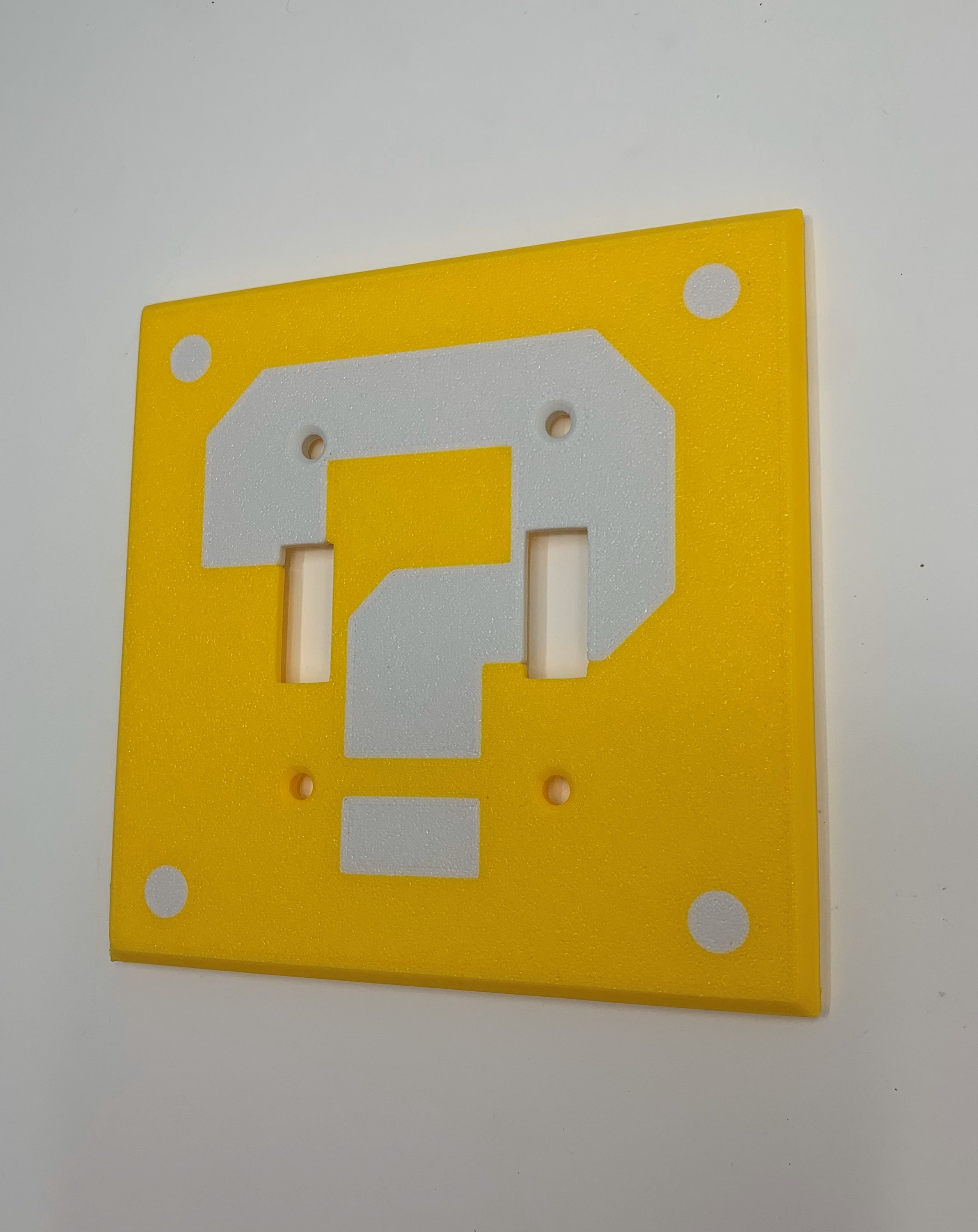 Question Block Double Light Switch Cover Super Mario Room - Etsy