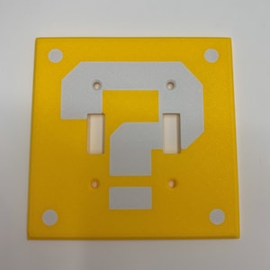Question Block Double Light Switch Cover | Super Mario Room Wall Plate - nintendo video game decor kids bedroom idea game room gift