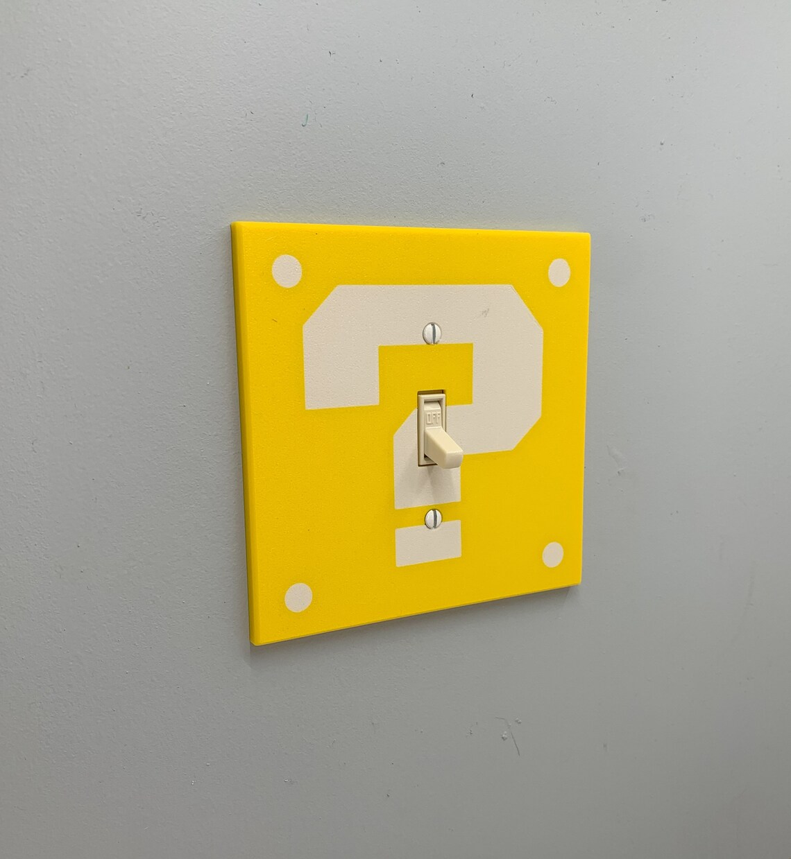 Question Block SINGLE Light Switch Cover | Super Mario Room Wall Plate ...