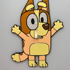 Blue Dog BINGO Cartoon Light switch cover | toggle or rocker |- plate fun custom room wall art