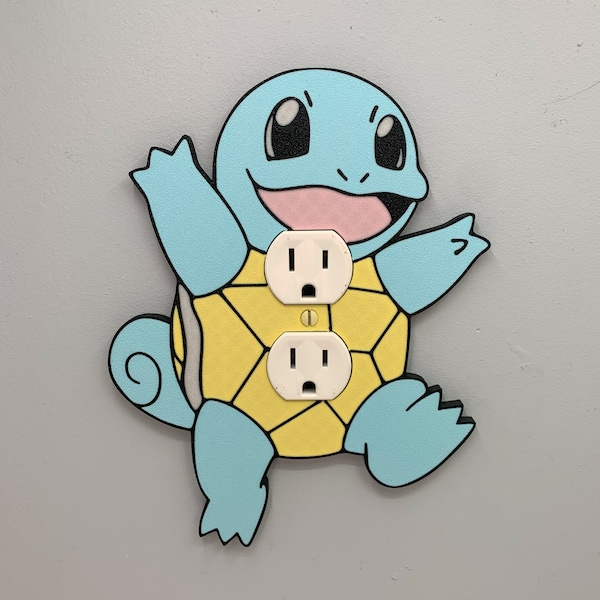 Tapa de enchufe de SQUIRTLE - regalo de Pokémon único para cumpleaños