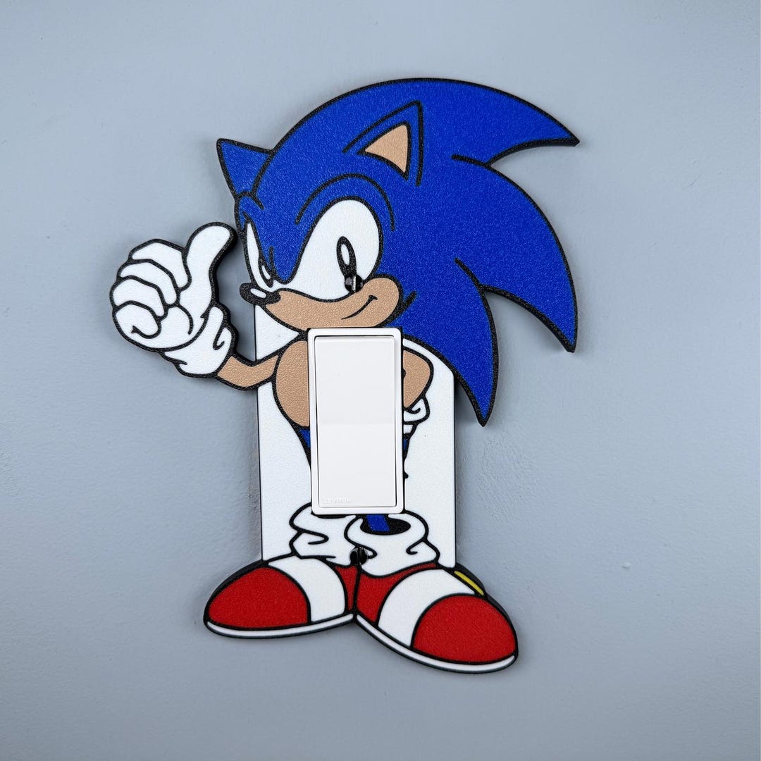 Sonic Rocker Sonic Rocker Switch Cover | Toggle Switch | Hedgehog Wall Plate | Game ...