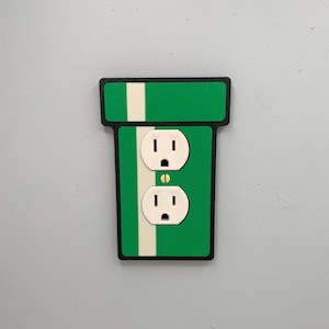WARP PIPE Mario Bros. OUTLET Cover Plate-Rocker Nintendo video game decor Gfci