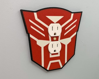 TRANSFORMERS-AUTOBOTS OUTLET cover- kids room gift idea cover plate
