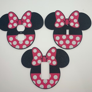 Girl Mouse Head Light Switch Cover | Magic Ears | Mouse Electrical Outlet Cover - Toggle, Rocker, and Electric Outlet