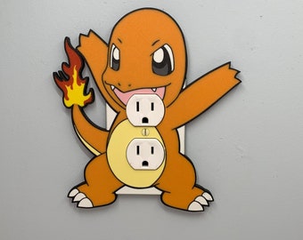 CHARMANDER outlet cover plate- pokemon gift unique birthday