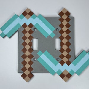 Mining Pick Axe Light Switch Cover | Mining Drawer Knobs | Room Decor | Gamer |