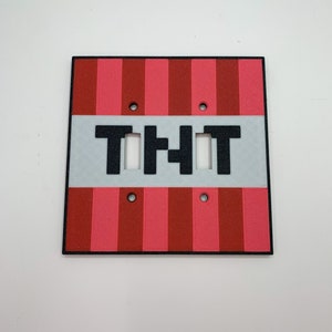 TNT Light Switch Cover plate | MINING Room Wall Plate - nintendo video game decor kids bedroom idea game room gift