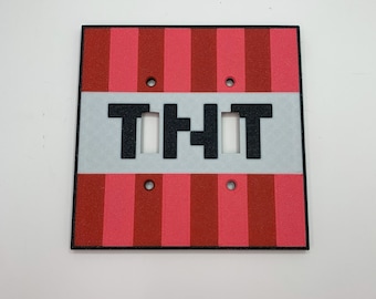 TNT Light Switch Cover plate | MINING Room Wall Plate - nintendo video game decor kids bedroom idea game room gift