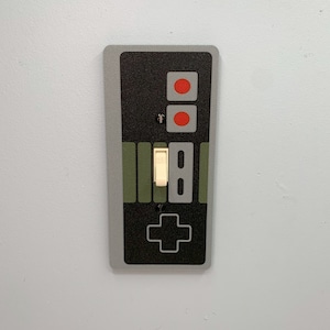 Nintendo NES Controller Light Switch Cover Plate- game room- wall art