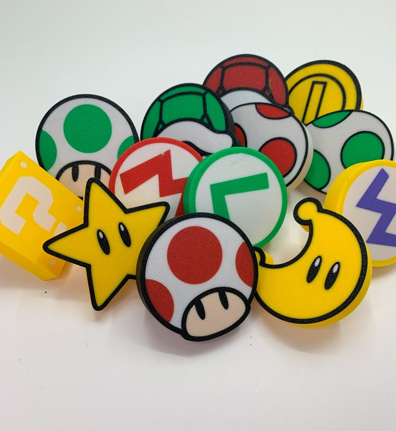 NEW OPTIONS MARIO themed Drawer Knobs/Handles for Nurseries, Kid's Rooms, Cabinets, and Dressers Screws and washers Included image 2