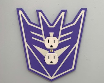 TRANDFORMERS-DECEPTICONS OUTLET cover- kids room gift idea cover plate