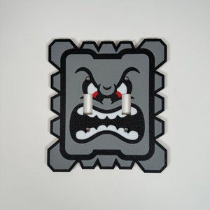 THWOMP Double Light Switch Cover | Super Mario Room Wall Plate -video game decor kids bedroom idea game room