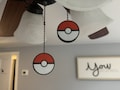 Pokeball Ceiling Fan Pull | Pokemon Bedroom | Home Decor | (Sold as a set of two)