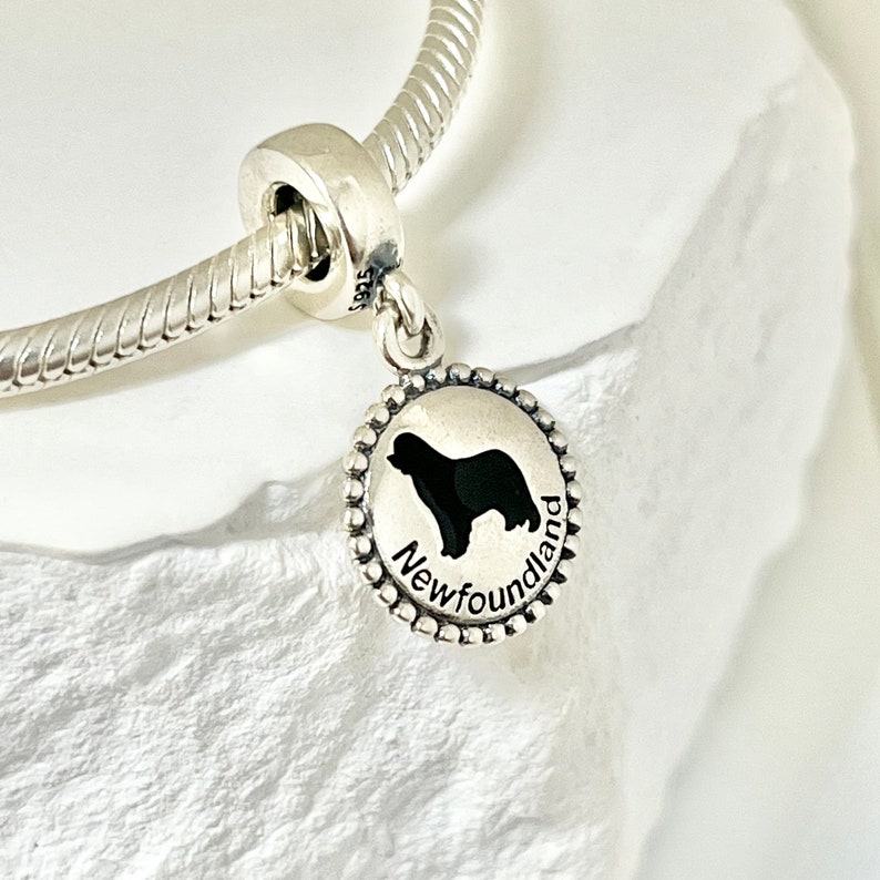 Pandora Newfoundland Dog Canada Bracelet Charm Dangle Pendant, S925