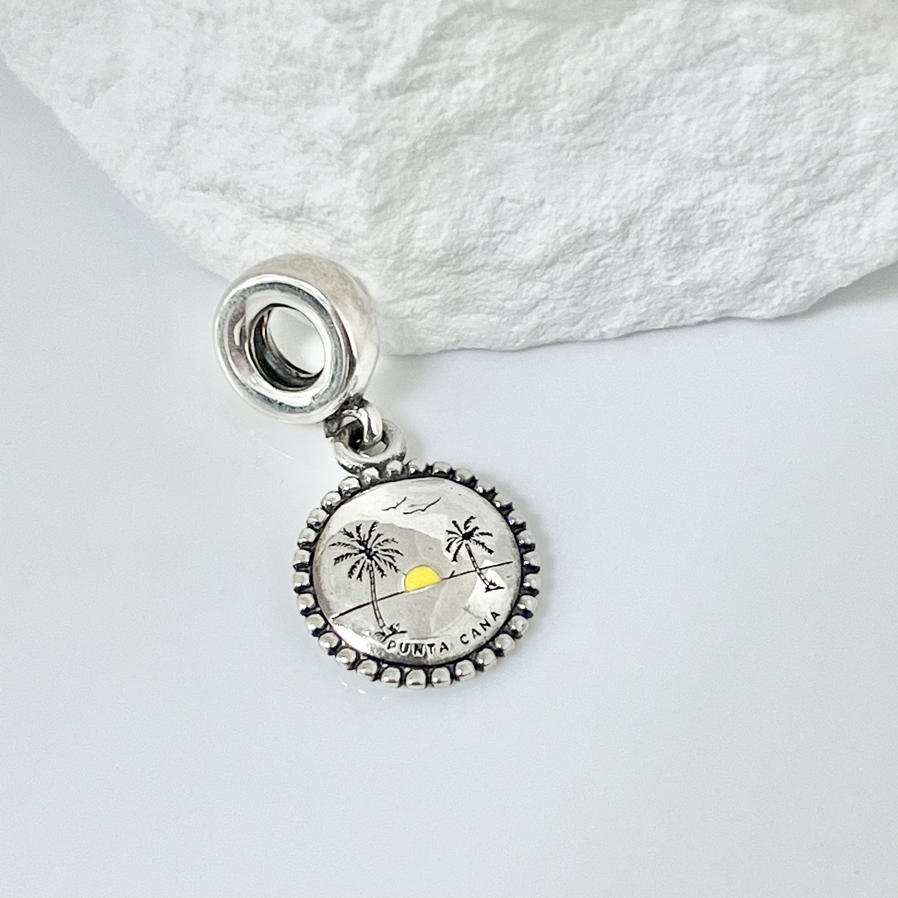 Pandora PUNTA CANA Beach Bracelet Charm, Beach Travel Dangle Pendant