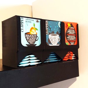 Tea Bag Dispenser - Tea Holder on Wall - Adhesive - Bag Holder