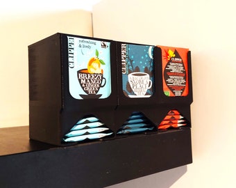 Tea Bag Dispenser - Tea Holder on Wall - Adhesive - Bag Holder