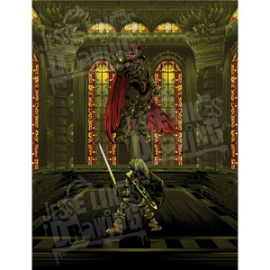 Ocarina of Time Art Print - Zelda - Link - Ganondorf
