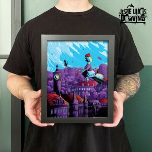 Kiki's Delivery Service Art Print - Studio Ghibli - Jiji image 3