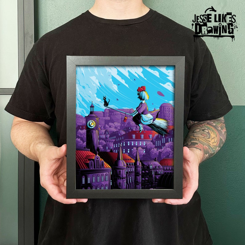 Kiki's Delivery Service Art Print - Studio Ghibli - Jiji image 3