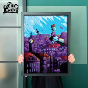 Kiki's Delivery Service Art Print - Studio Ghibli - Jiji image 2