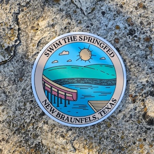 New Braunfels Texas Springfed Sticker