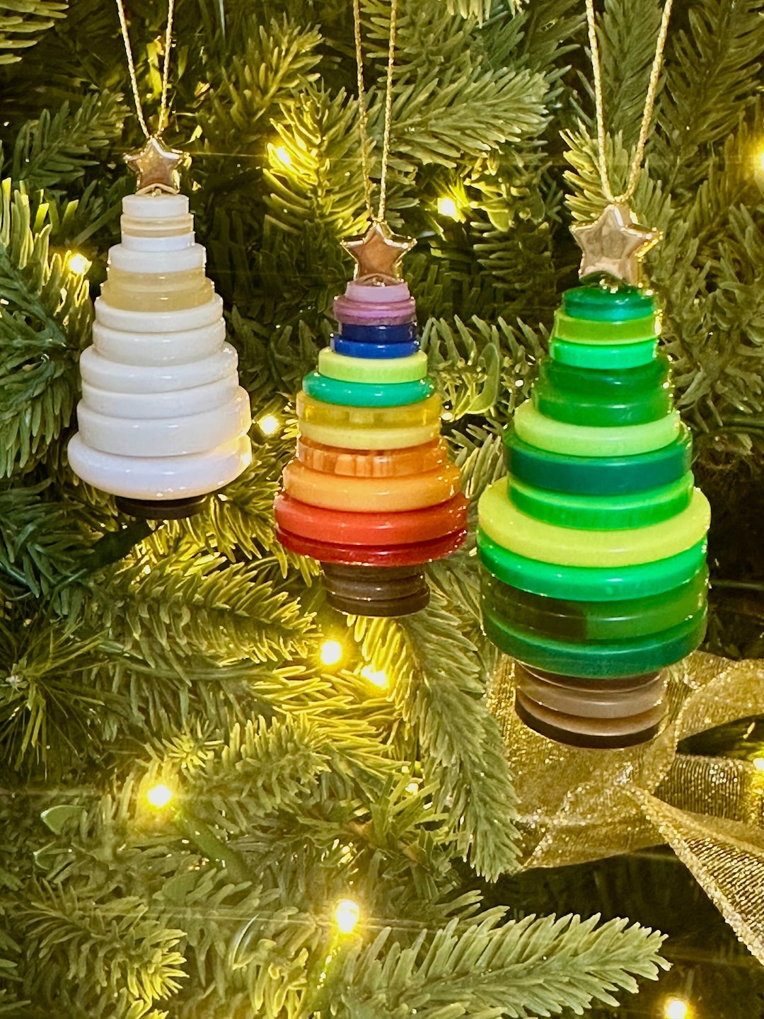 Button Christmas Tree, Christmas Ornament, Handmade Ornament Etsy