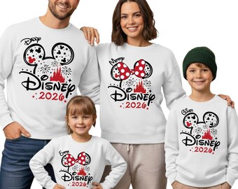 Disney 2026 Sweatshirt, Disneyland Family Vacation 2026 Hoodie, Custom Disney Family Shirt, Family Trip Shirt, Disney Family Vacation Shirt