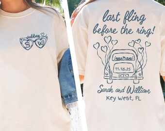 Comfort Colors® Last Fling Wedding Shirt, Bridal Party Custom Shirt,Wedding Party Favor Gift,Wedding Weekend Custom Shirt,Bachelorette Shirt