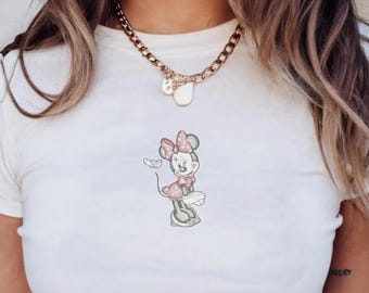 Minnie In Love Disney Baby Tee,Disney Vacation Mickey Baby Tee,Y2k 90s Style Mickey Tee, Halloween Tee, Christmas Shirt, Hallothankmas Shirt