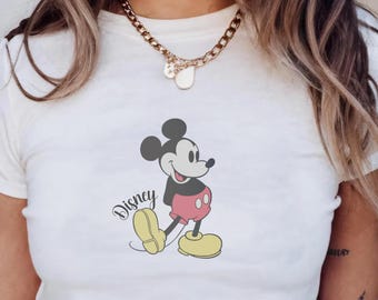 Mickey Mouse Disney Baby Tee, Disney Vacation Baby Tee, Y2k 90s Style Mickey Mouse Tee, Halloween Tee, Christmas Shirt, Hallothanksmas Tee