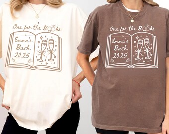Comfort Colors Custom Book Lover Bachelorette Party Shirt, Book Themed Bach Shirt, Bookish Bride Bach Party Shirt, Personalized Bridal Gift