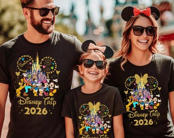 Custom Disney 2026 Family Shirt, Disneyland Family Vacation Shirt, Custom Disney Shirt,Disney Family Trip Shirt,Disney Family Vacation Shirt