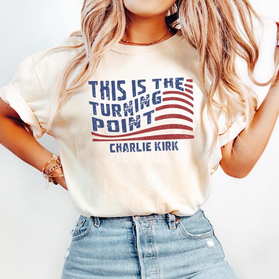 Comfort Colors Charlie Kirk Shirt, This Is The Turning Point Quote Shirt, Political Statement Tee,Patriotic Protest Top,Justice For Charlie