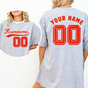 Custom Baseball Team Name Number Shirt, Comfort Colors Baseball Shirt, Personalized Baseball Player Shirt, Baseball Mom tee, Game Day Shirt
