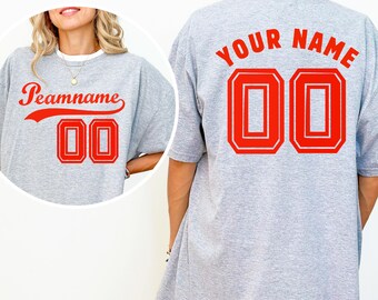 Custom Baseball Team Name Number Shirt, Comfort Colors Baseball Shirt, Personalized Baseball Player Shirt, Baseball Mom tee, Game Day Shirt