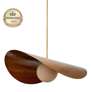 Premium Mid Century Dome Pendant Light - Single Shade Chandelier, Modern Sculptural Lighting for Home Decor&quot;