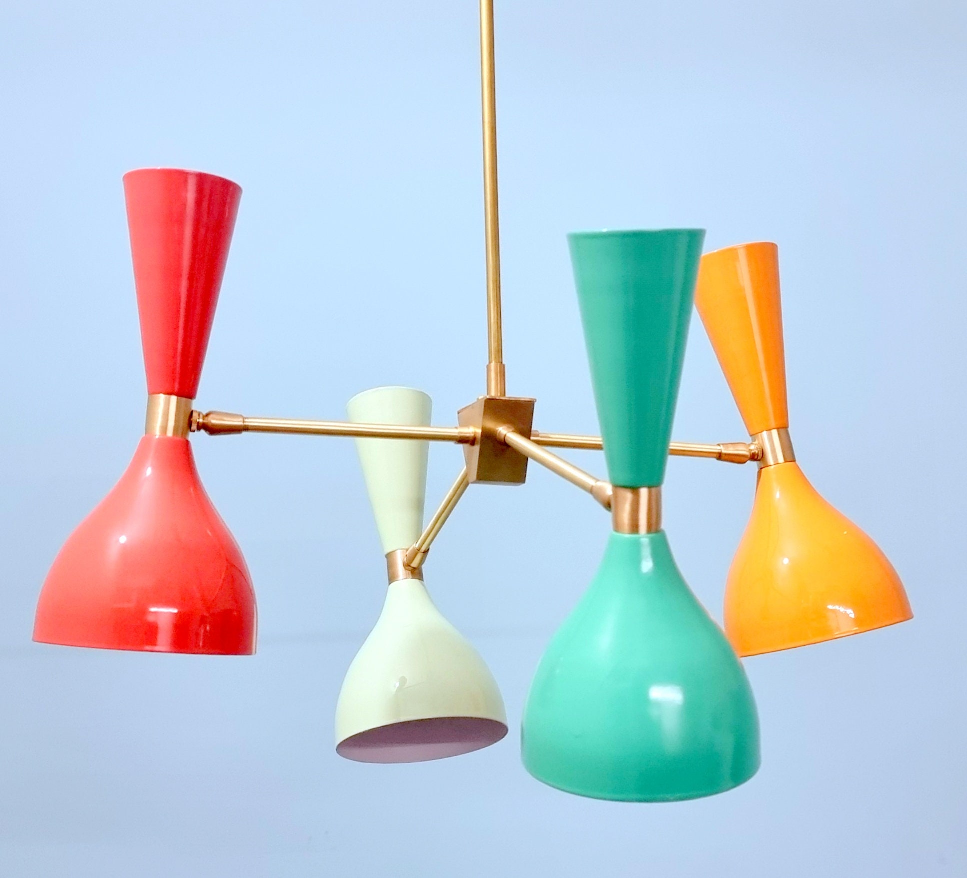 Diablo Stilnovo Lamp Elegant Design Premium Quality Sputnik Chandelier Fixture 8 Light 4 Arms Pendent